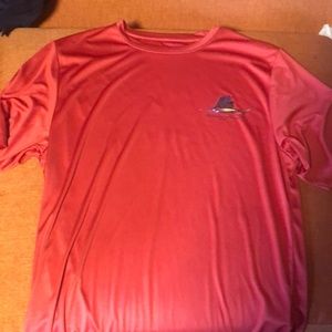 Silky red fishing shirt